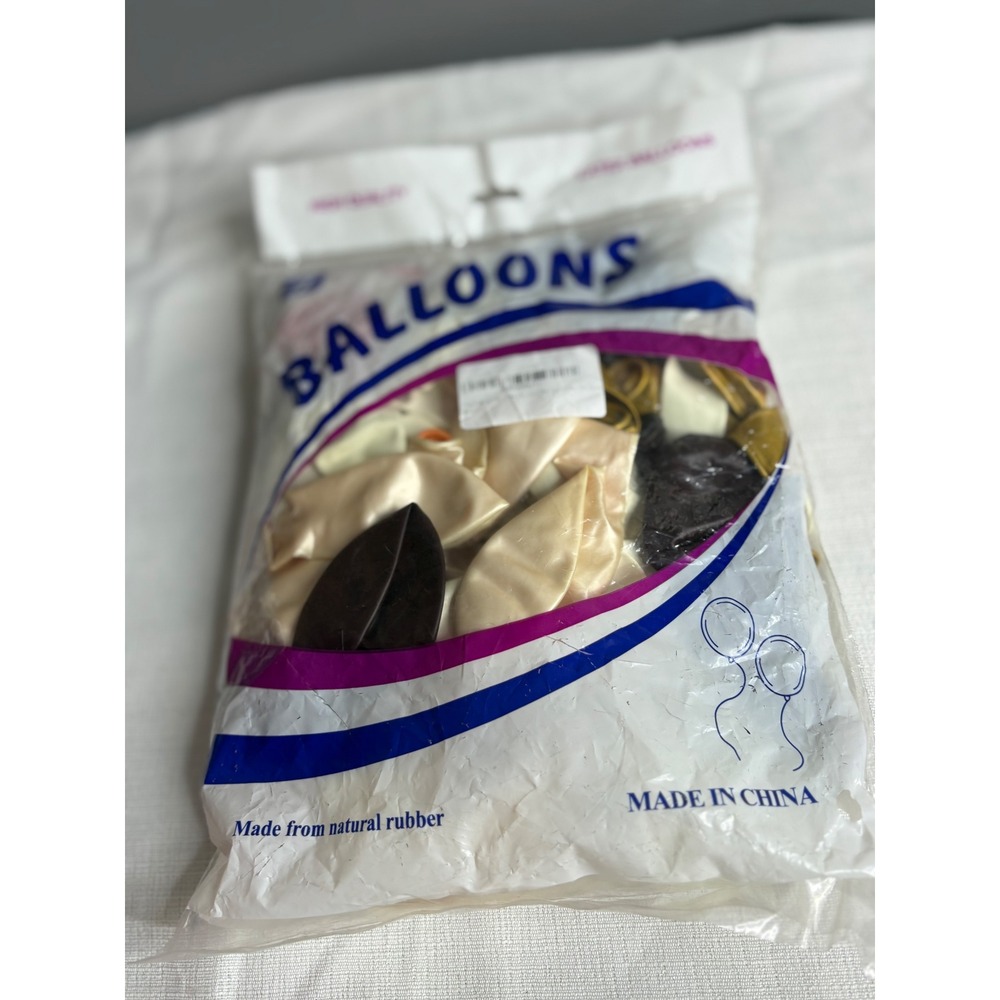 Neutral Latex Balloons Pack Cream Champagne Brown Helium Quality Biodegradable